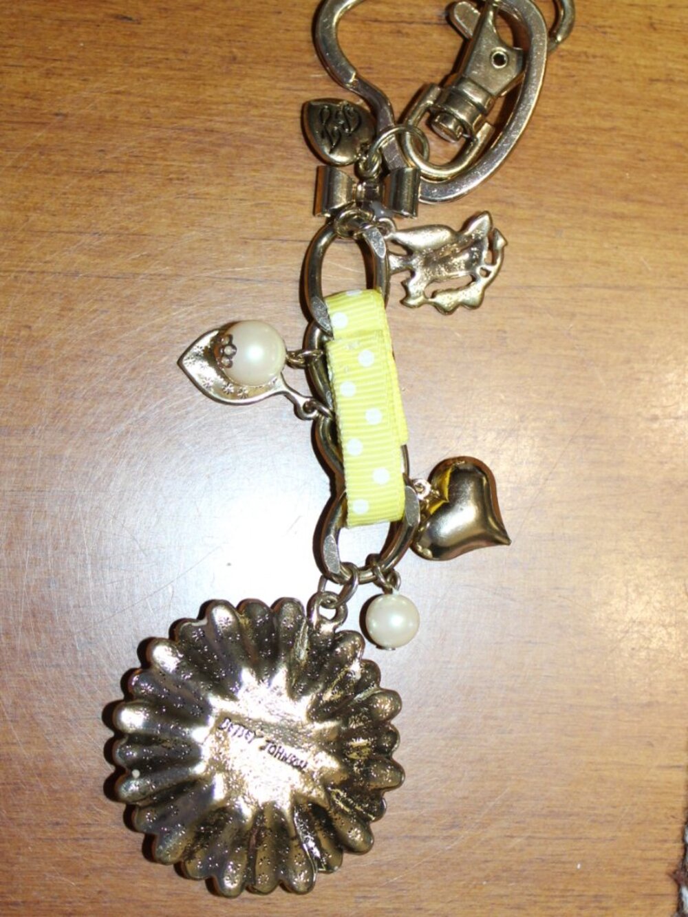 NWOT Betsey Johnson Floral ladybug bag charm/ key chain  FUN! - Picture 9 of 9